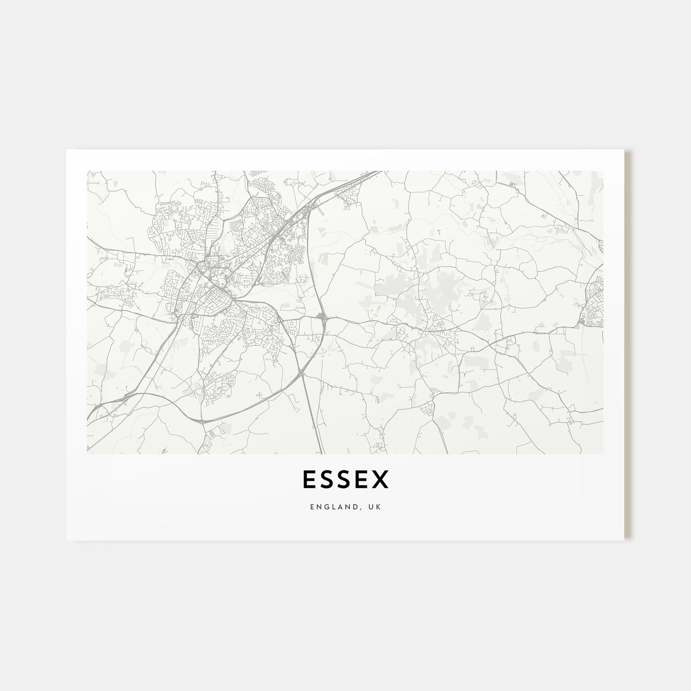 Essex Map Landscape Poster