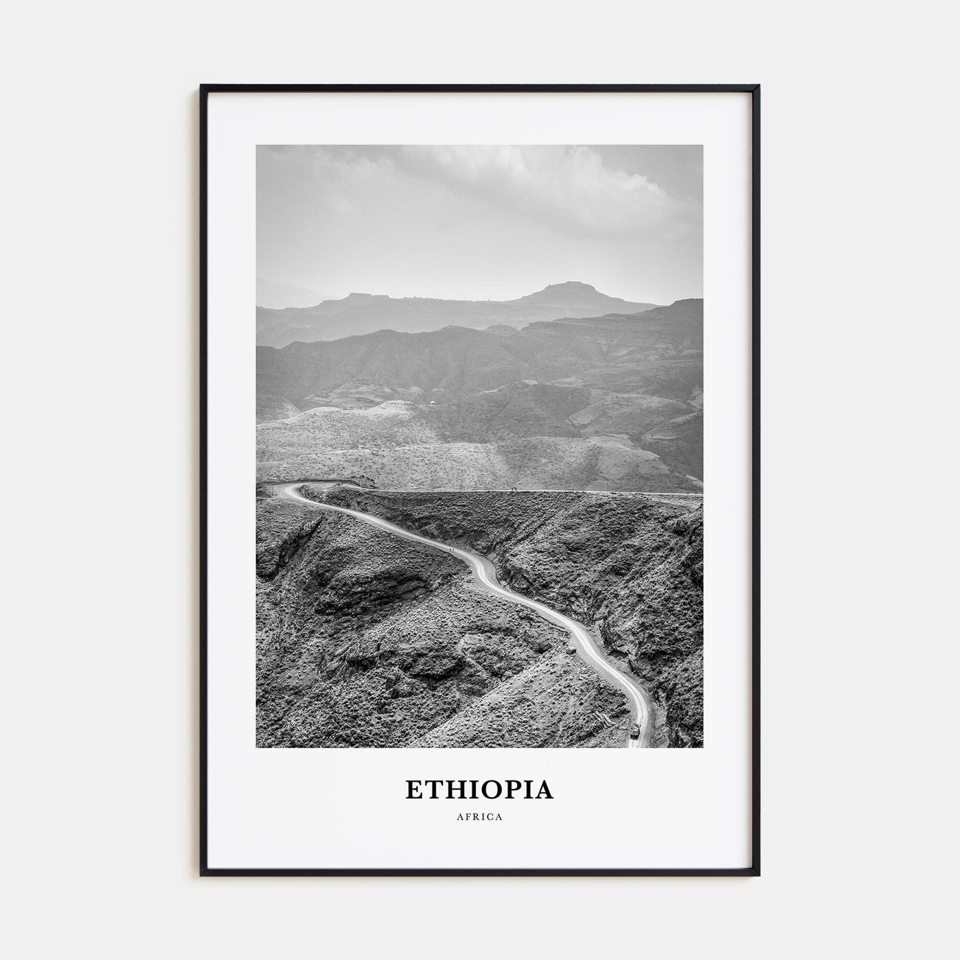 Ethiopia Portrait B&W No 1 Poster
