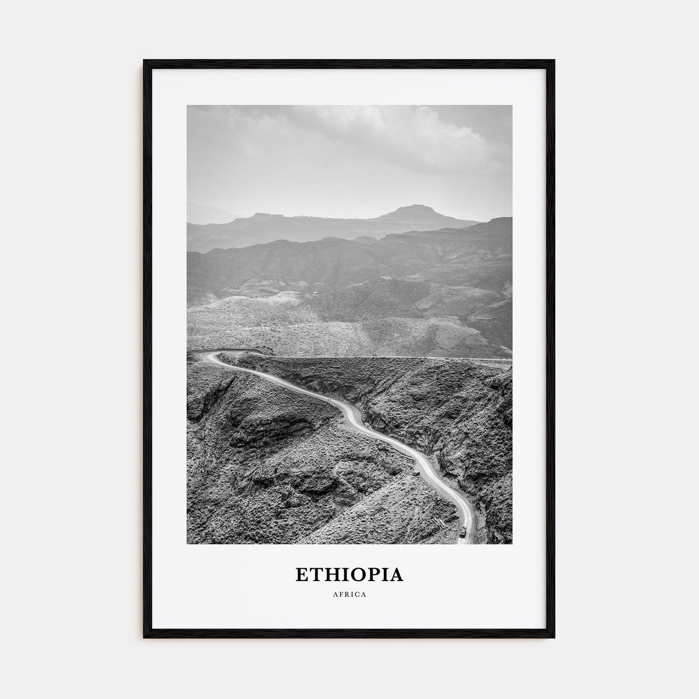 Ethiopia Portrait B&W No 1 Poster