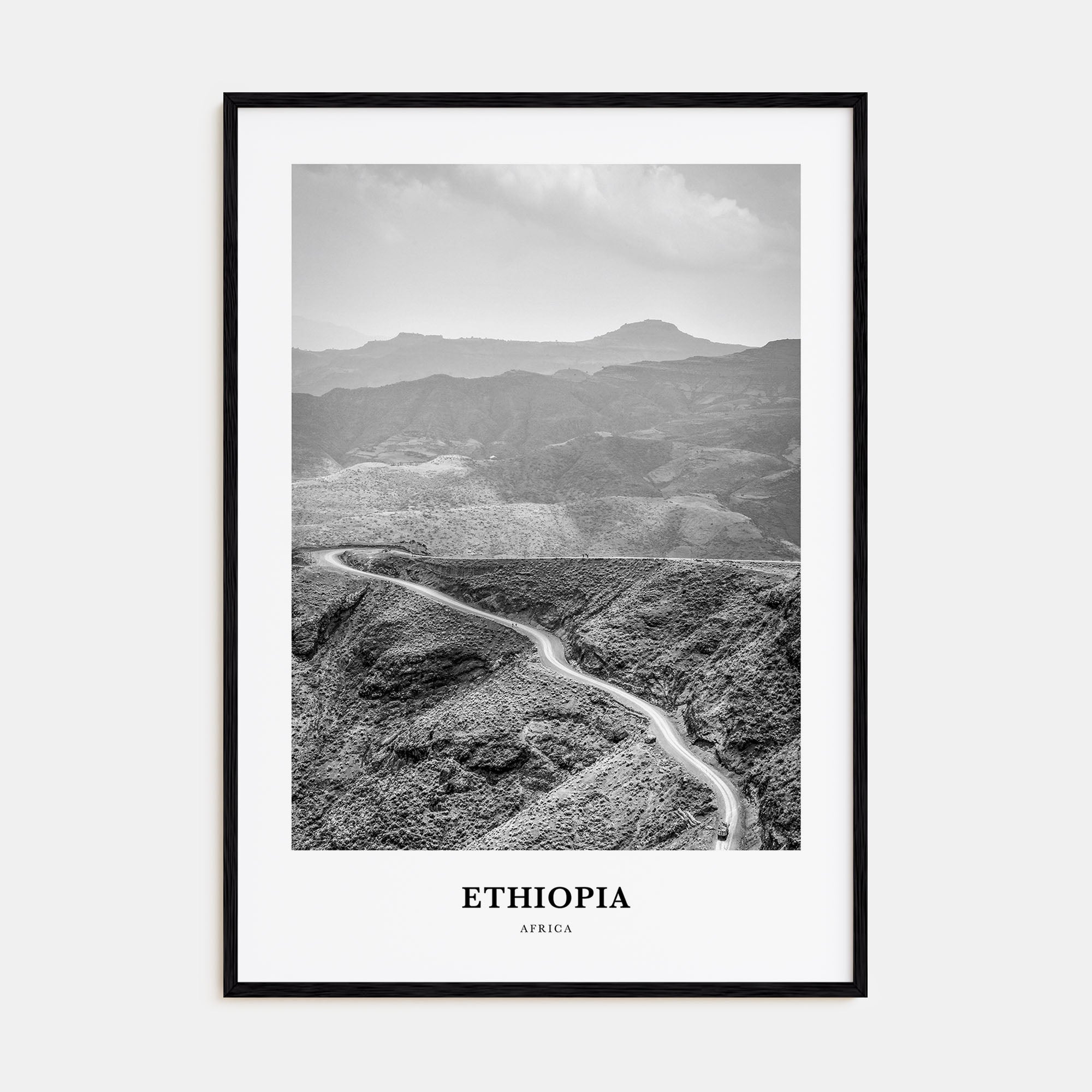 Ethiopia Portrait B&W No 1 Poster