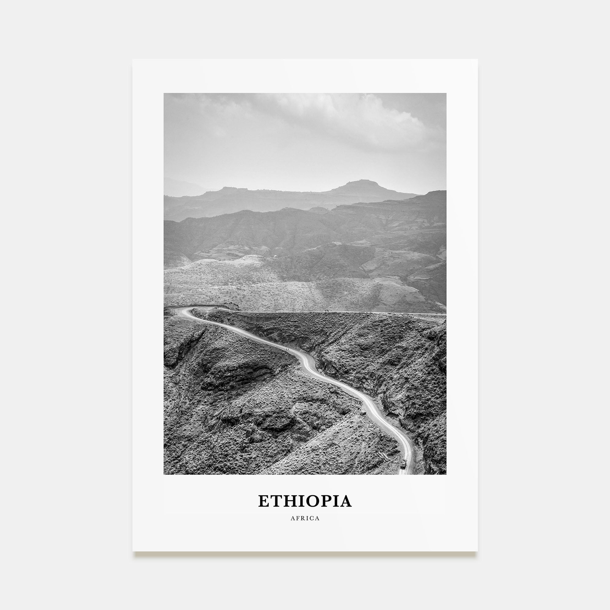 Ethiopia Portrait B&W No 1 Poster