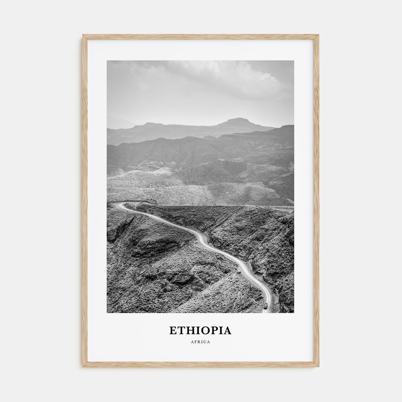 Ethiopia Portrait B&W No 1 Poster