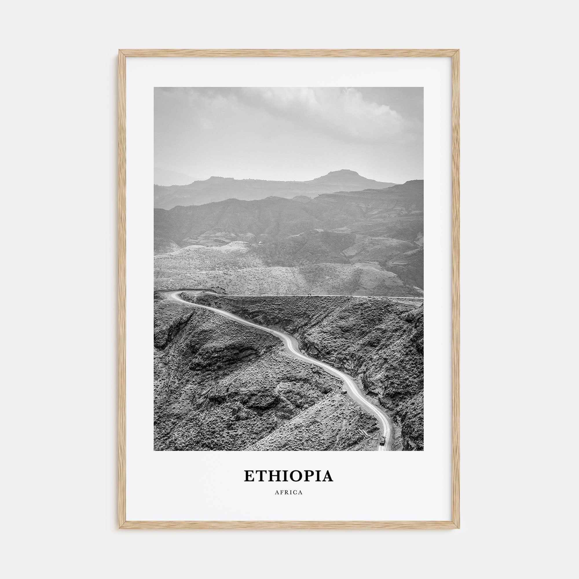 Ethiopia Portrait B&W No 1 Poster
