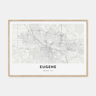 Eugene Map Landscape Poster