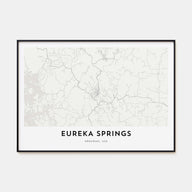 Eureka Springs Map Landscape Poster