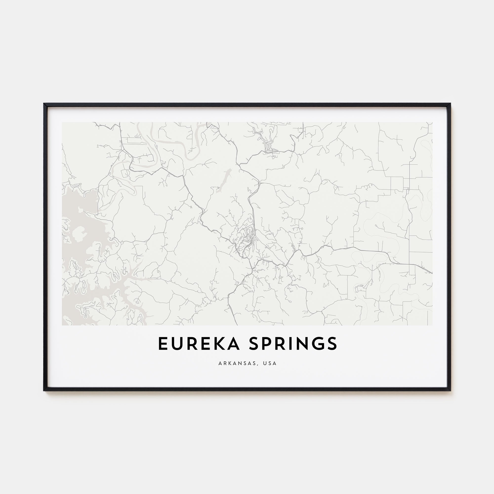Eureka Springs Map Landscape Poster