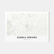 Eureka Springs Map Landscape Poster