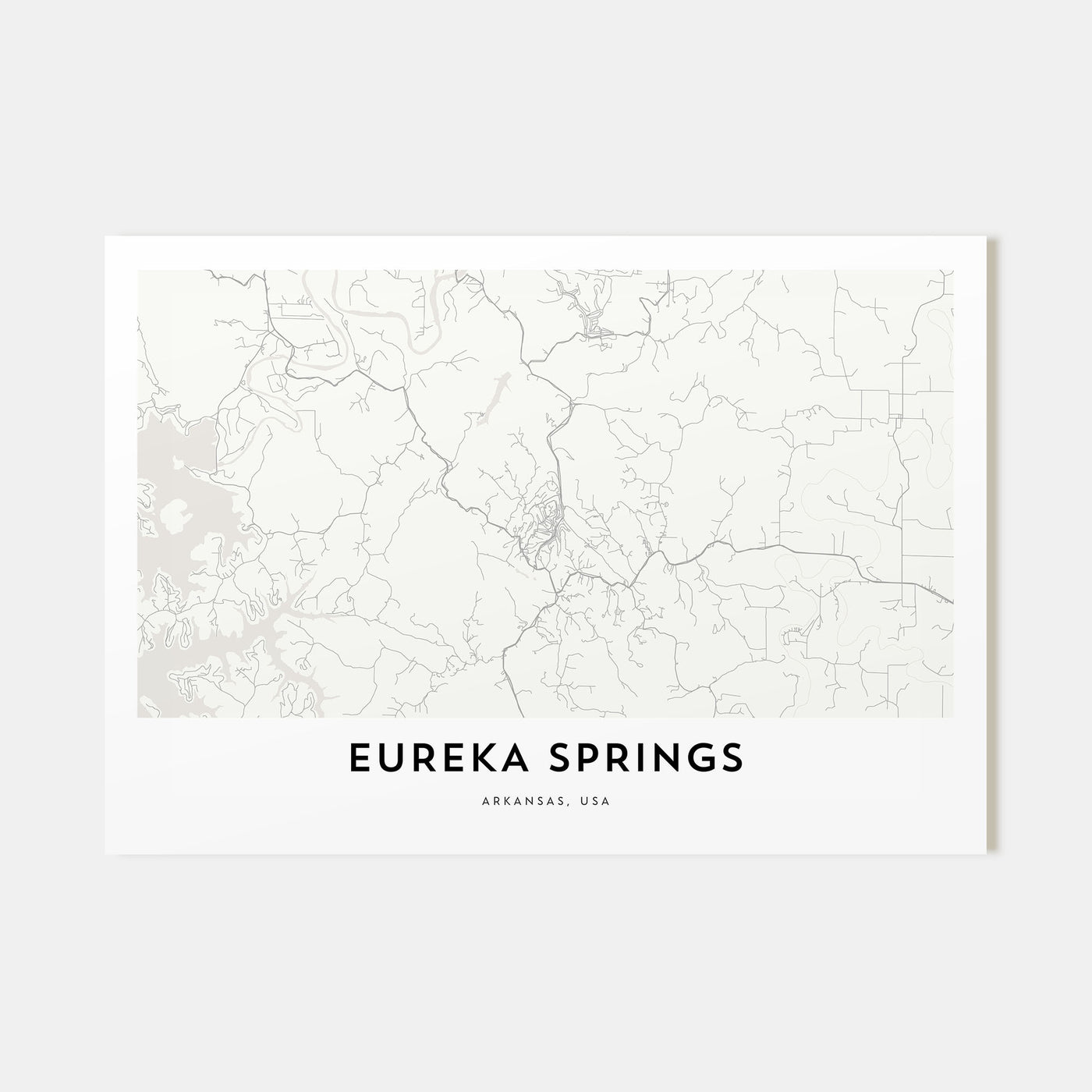 Eureka Springs Map Landscape Poster