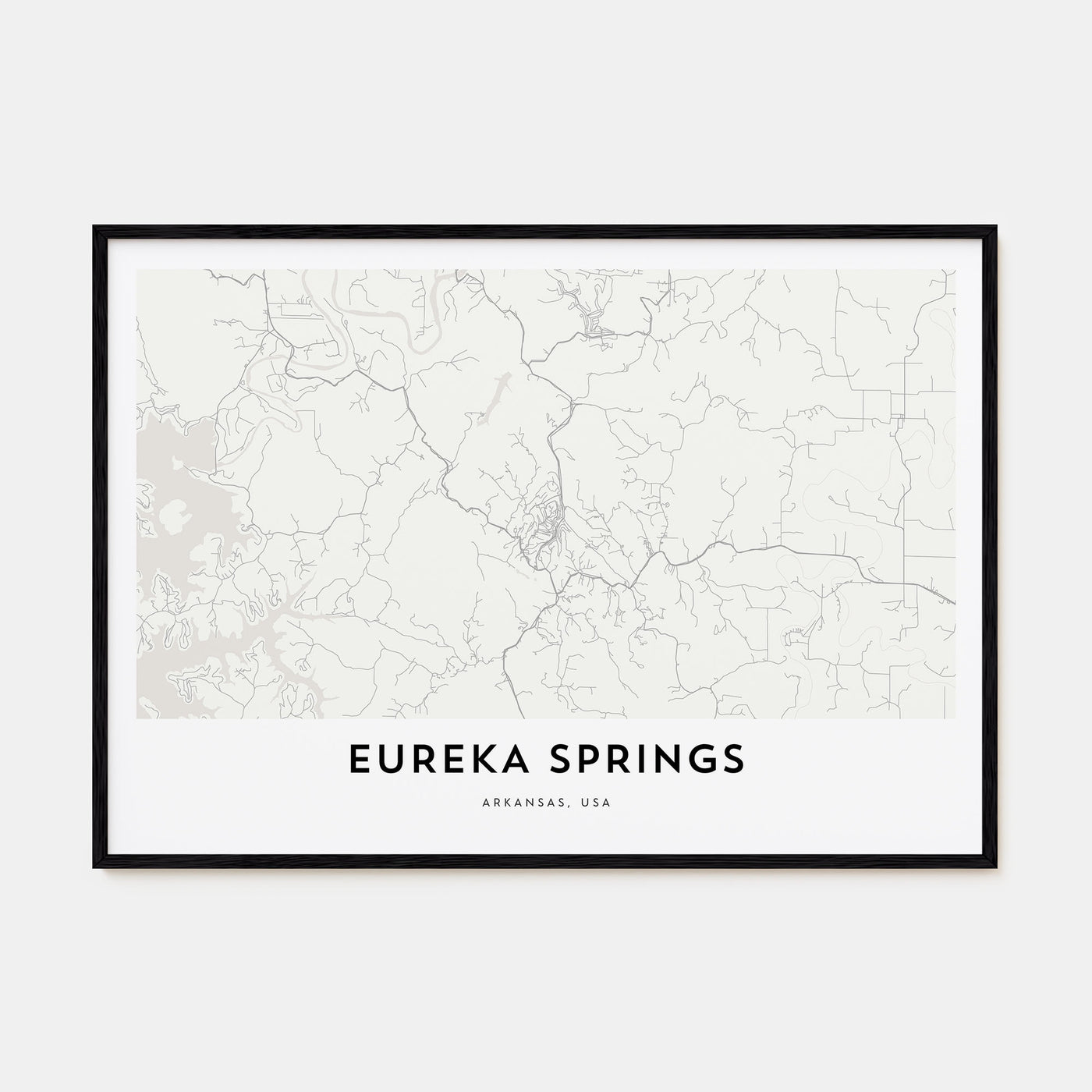 Eureka Springs Map Landscape Poster