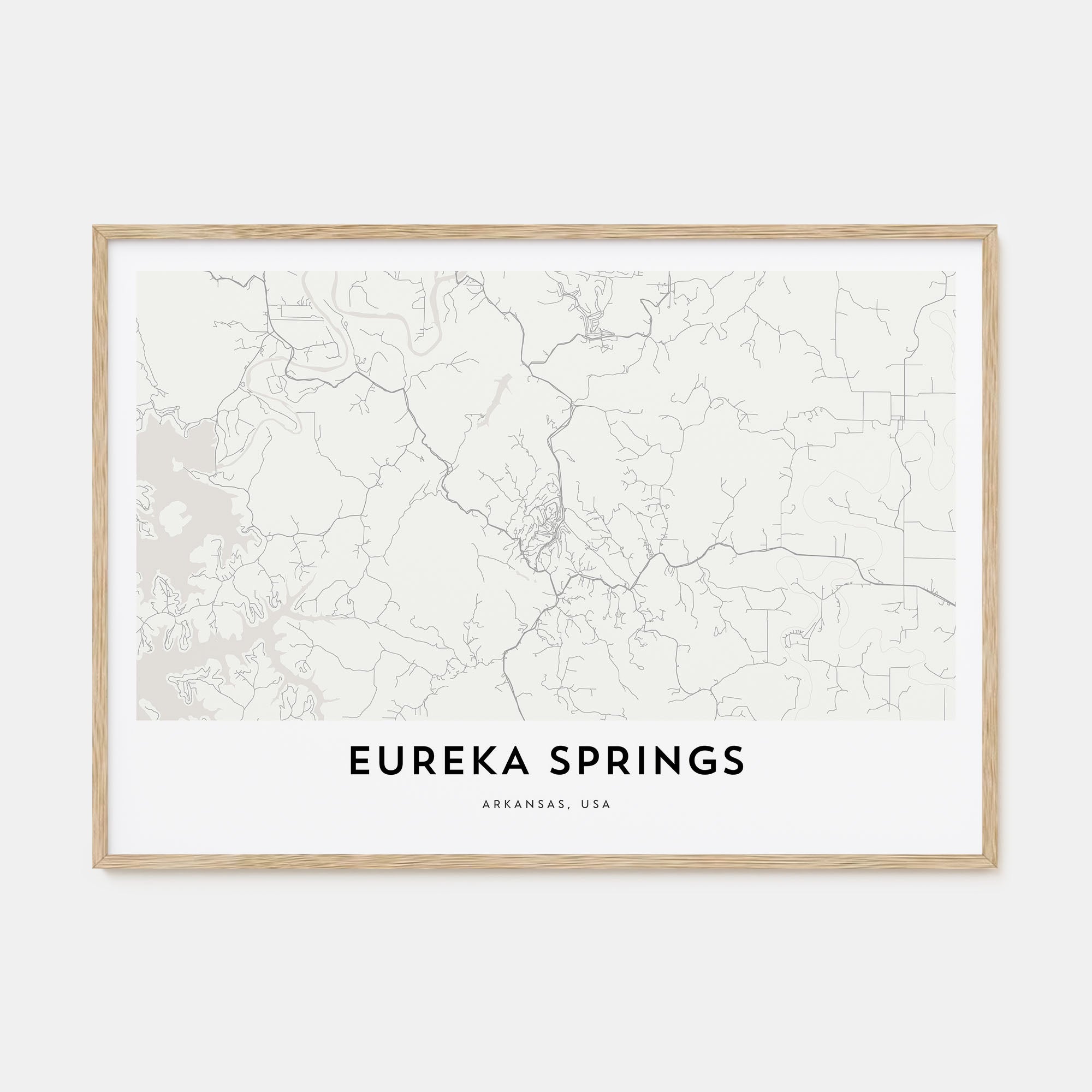 Eureka Springs Map Landscape Poster