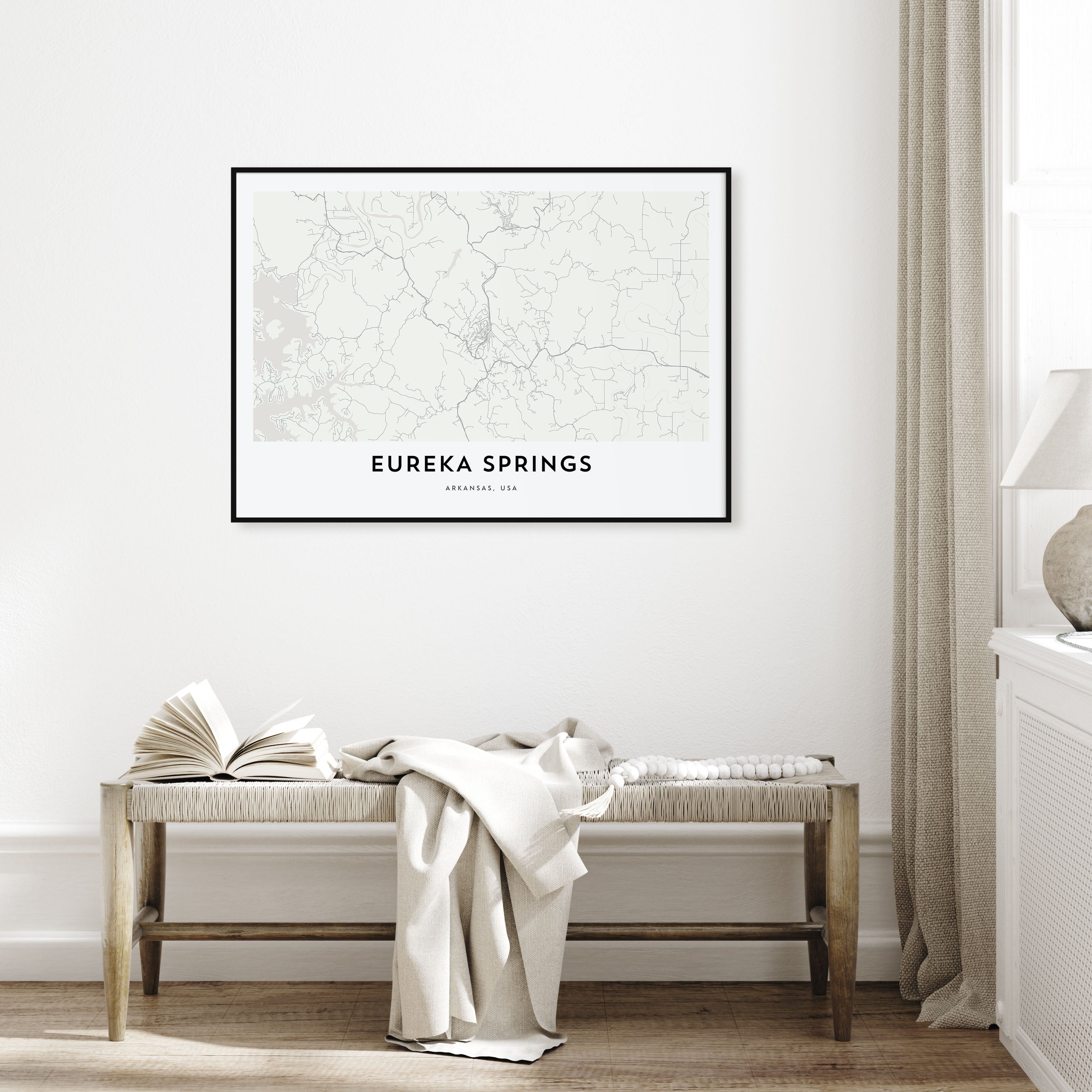Eureka Springs Map Landscape Poster