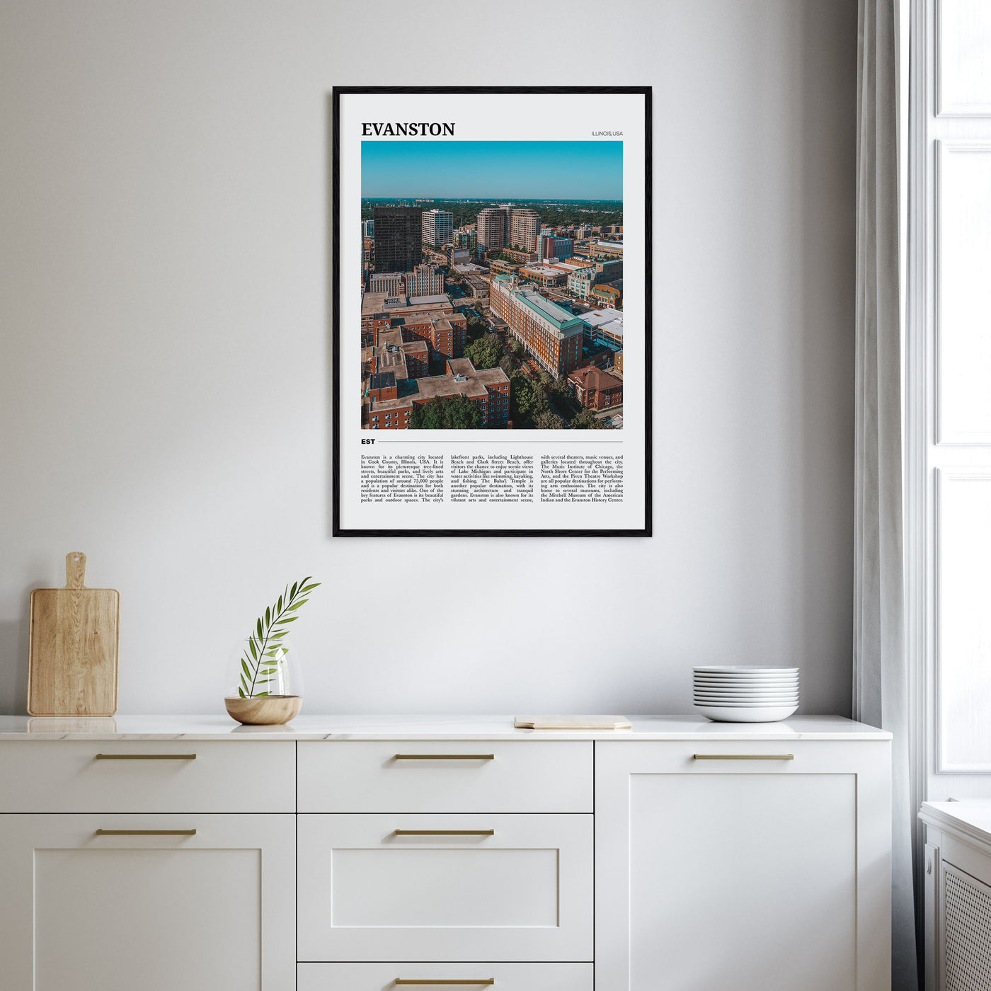 Evanston Travel Color Poster
