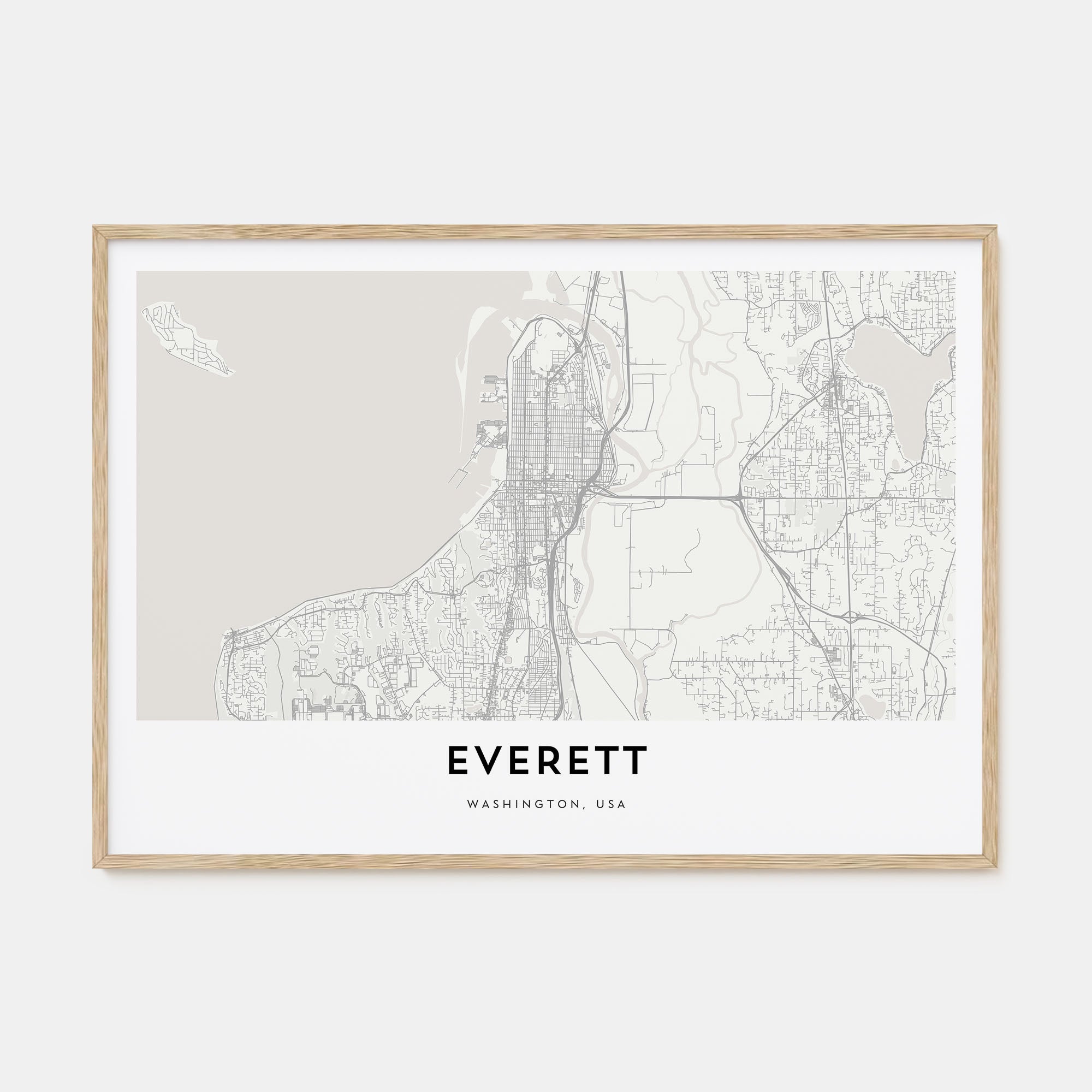 Everett Map Landscape Poster