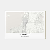 Everett Map Landscape Poster