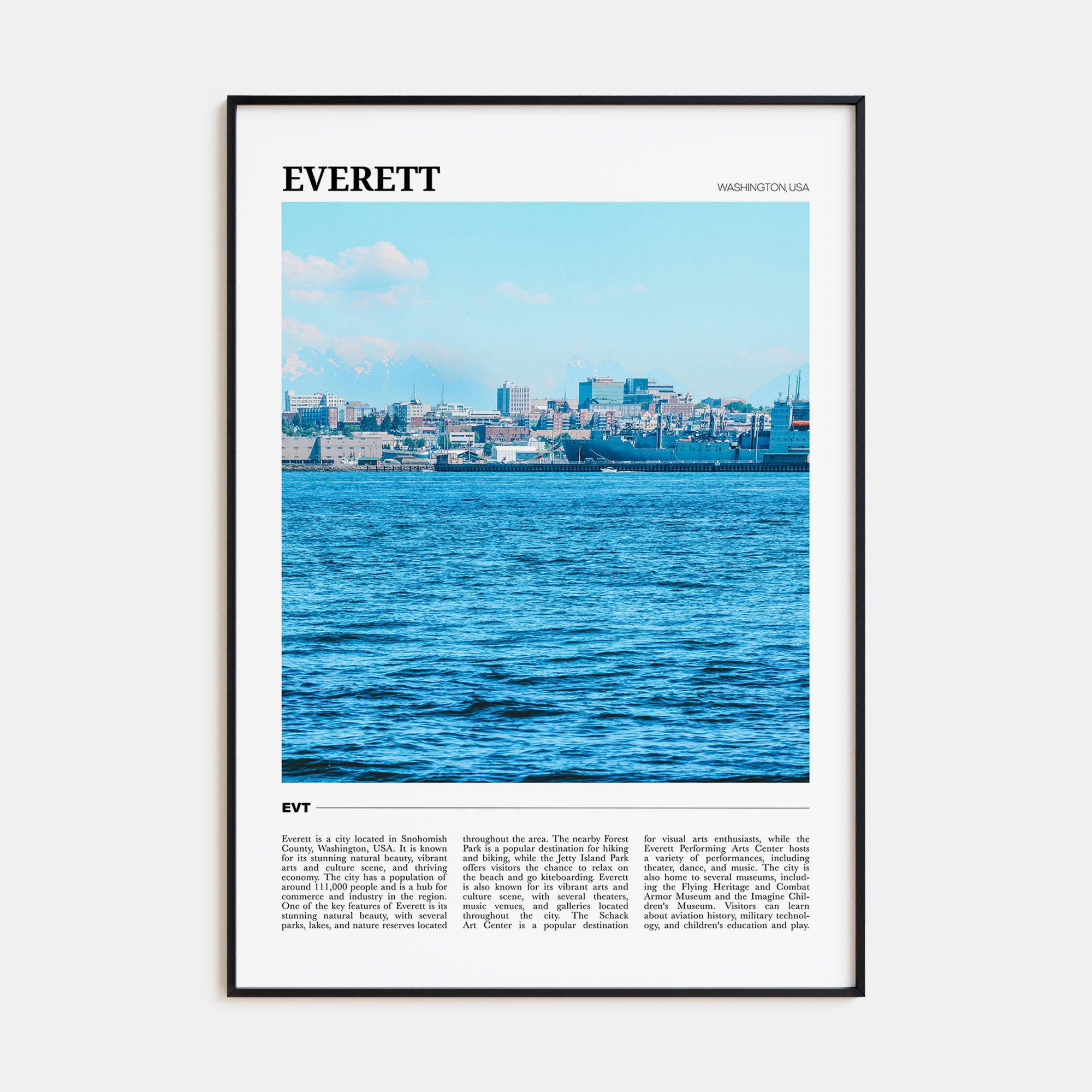 Everett Travel Color Poster