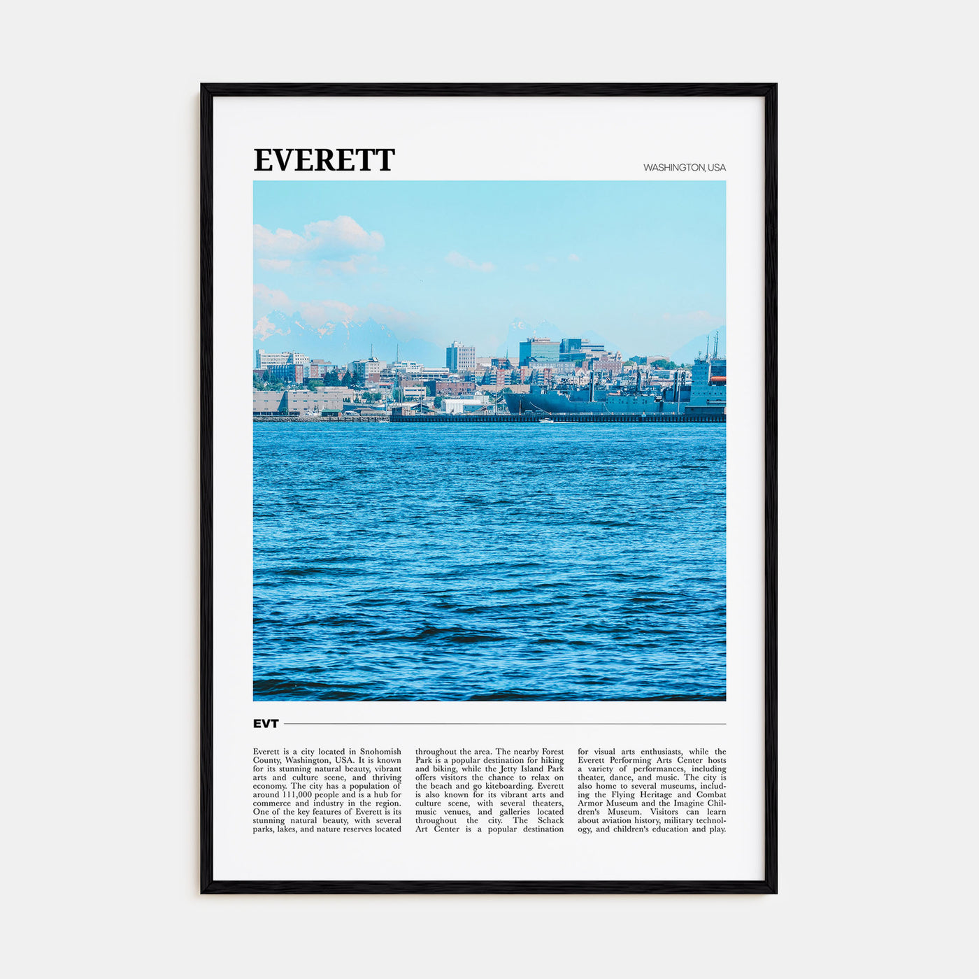 Everett Travel Color Poster