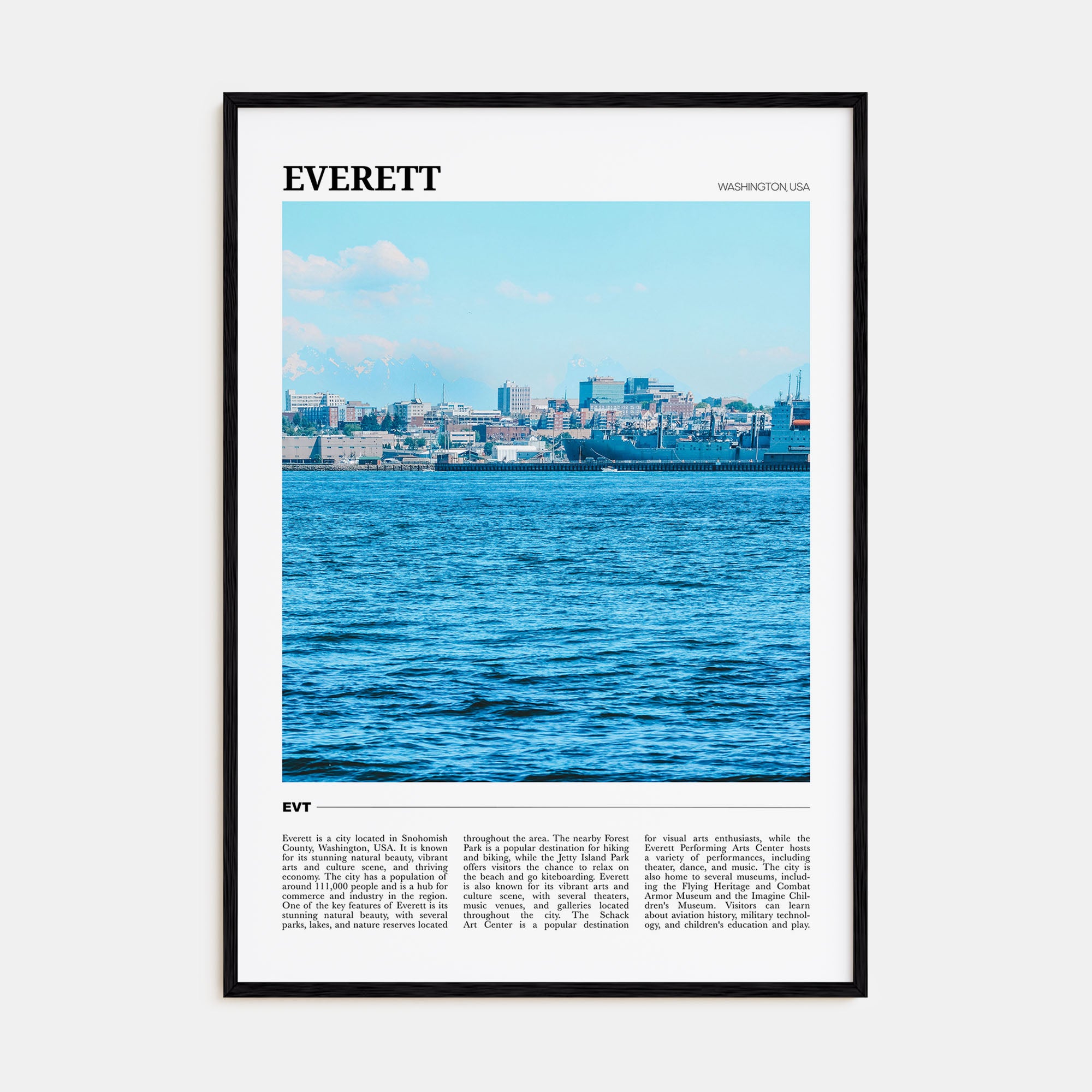 Everett Travel Color Poster