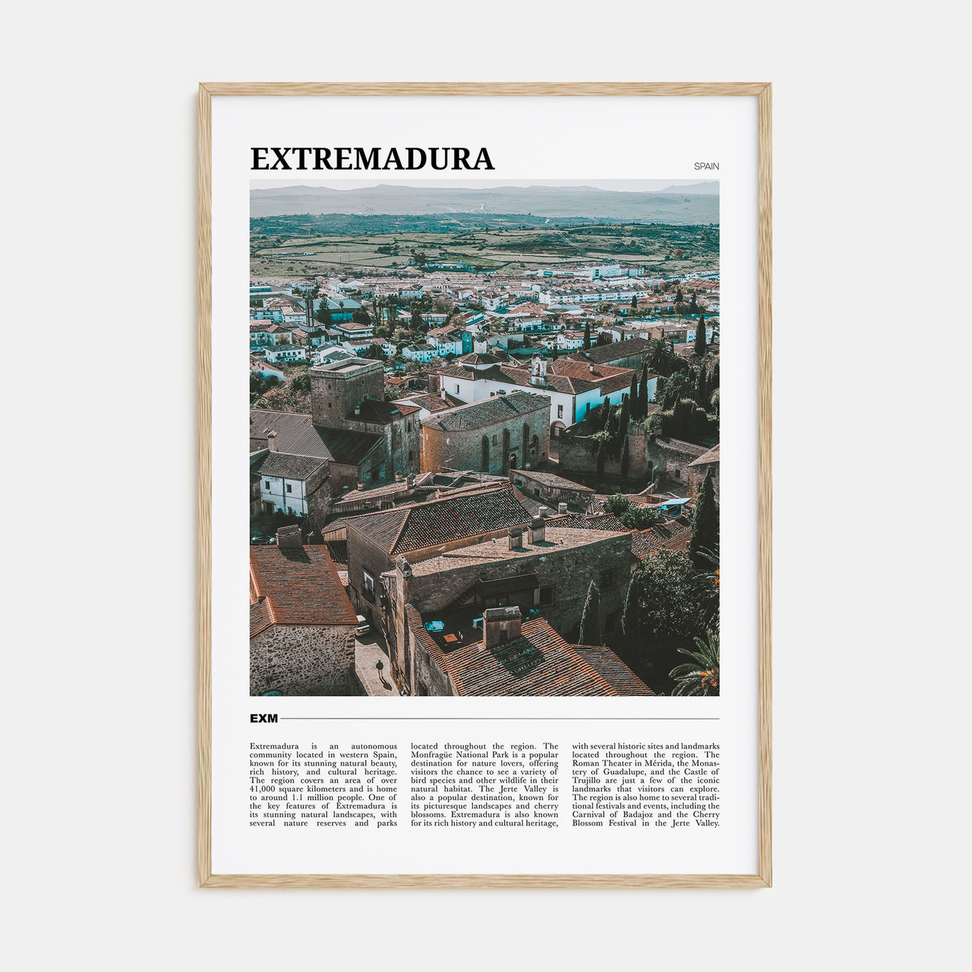 Extremadura Travel Color Poster