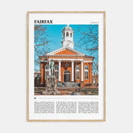 Fairfax, Virginia Travel Color Poster