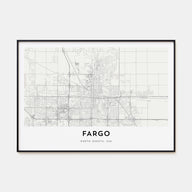 Fargo Map Landscape Poster