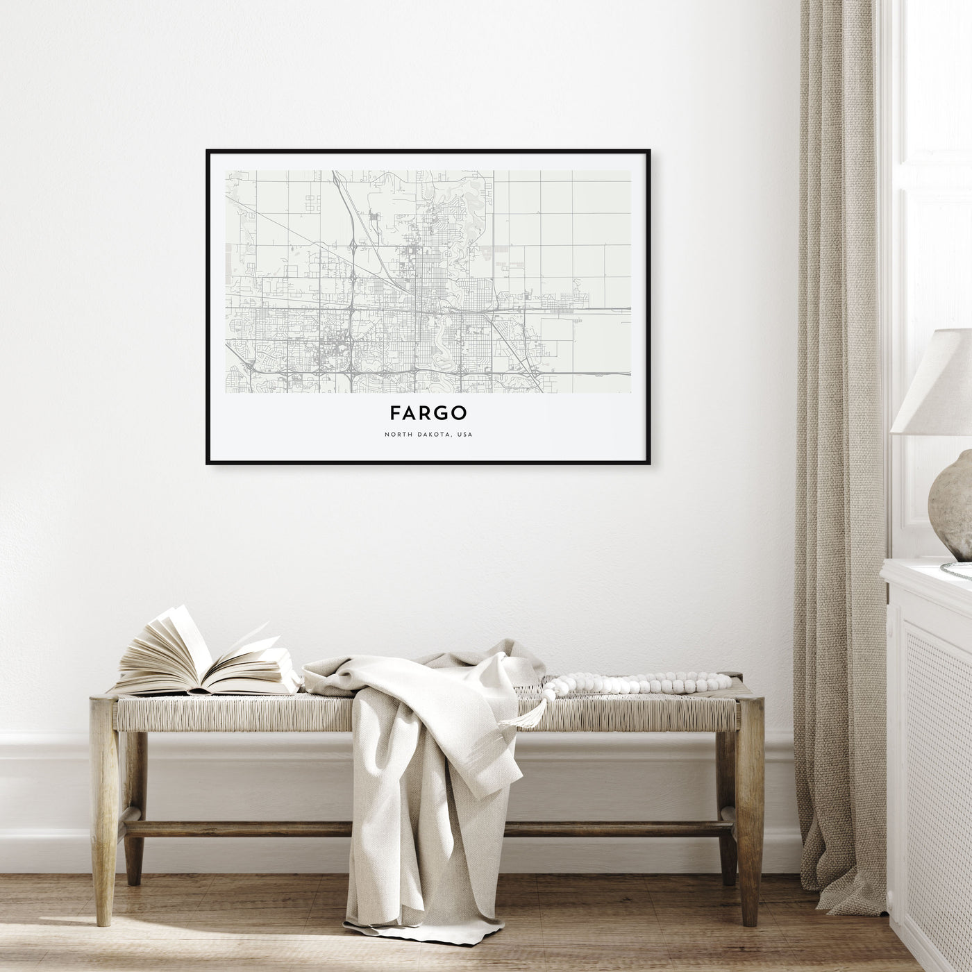 Fargo Map Landscape Poster