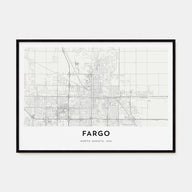 Fargo Map Landscape Poster