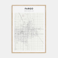 Fargo Map Portrait Poster