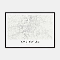 Fayetteville, Arkansas Map Landscape Poster