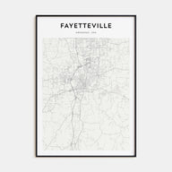 Fayetteville, Arkansas Map Portrait Poster
