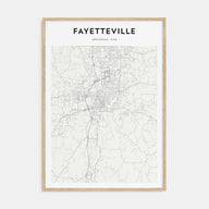 Fayetteville, Arkansas Map Portrait Poster