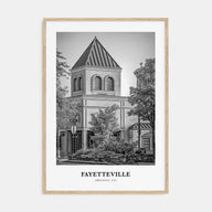 Fayetteville, Arkansas Portrait B&W Poster