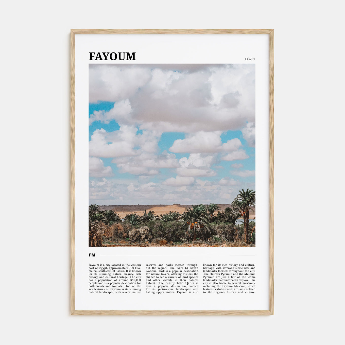 Fayoum Travel Color Poster
