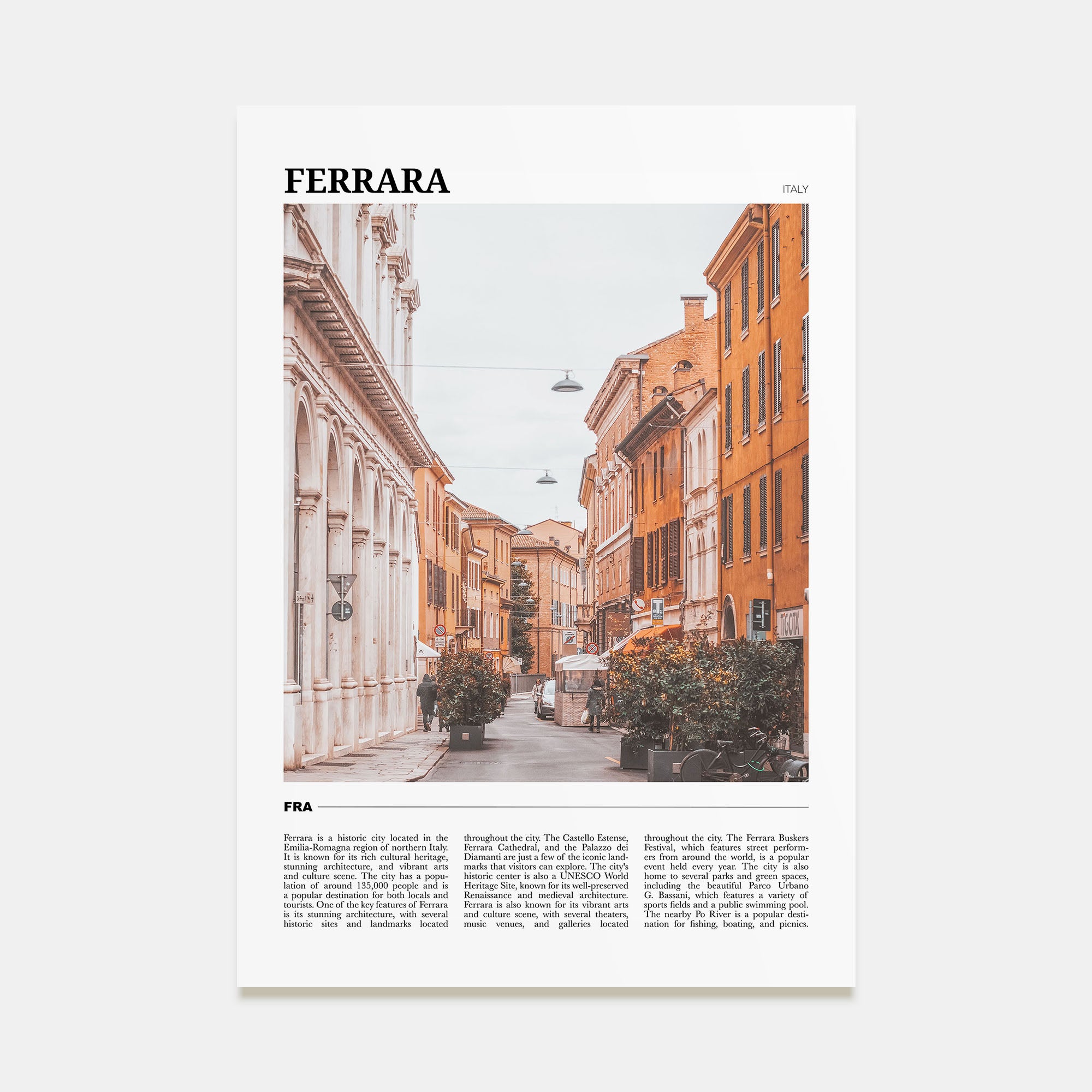 Ferrara Travel Color Poster