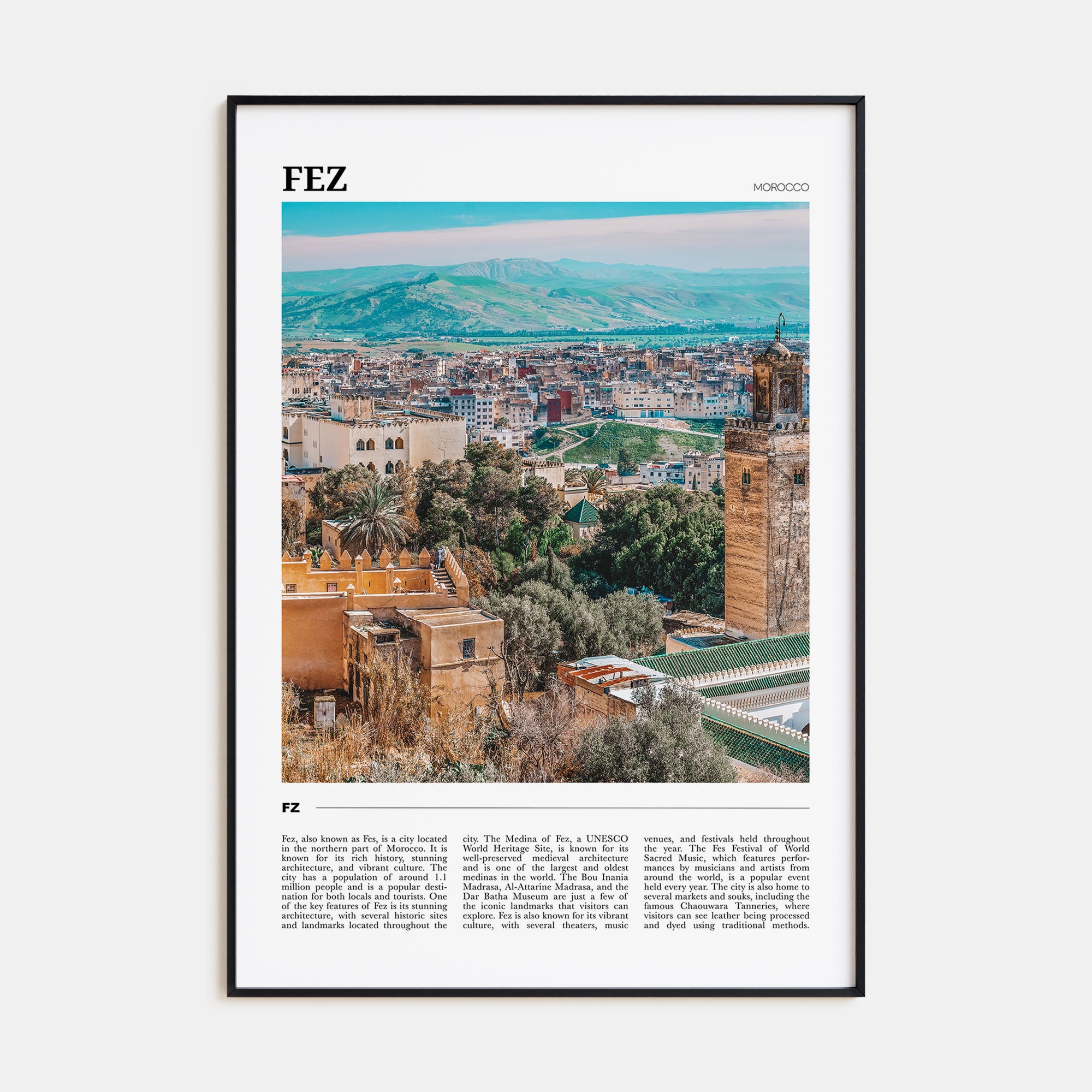 Fez Travel Color Poster