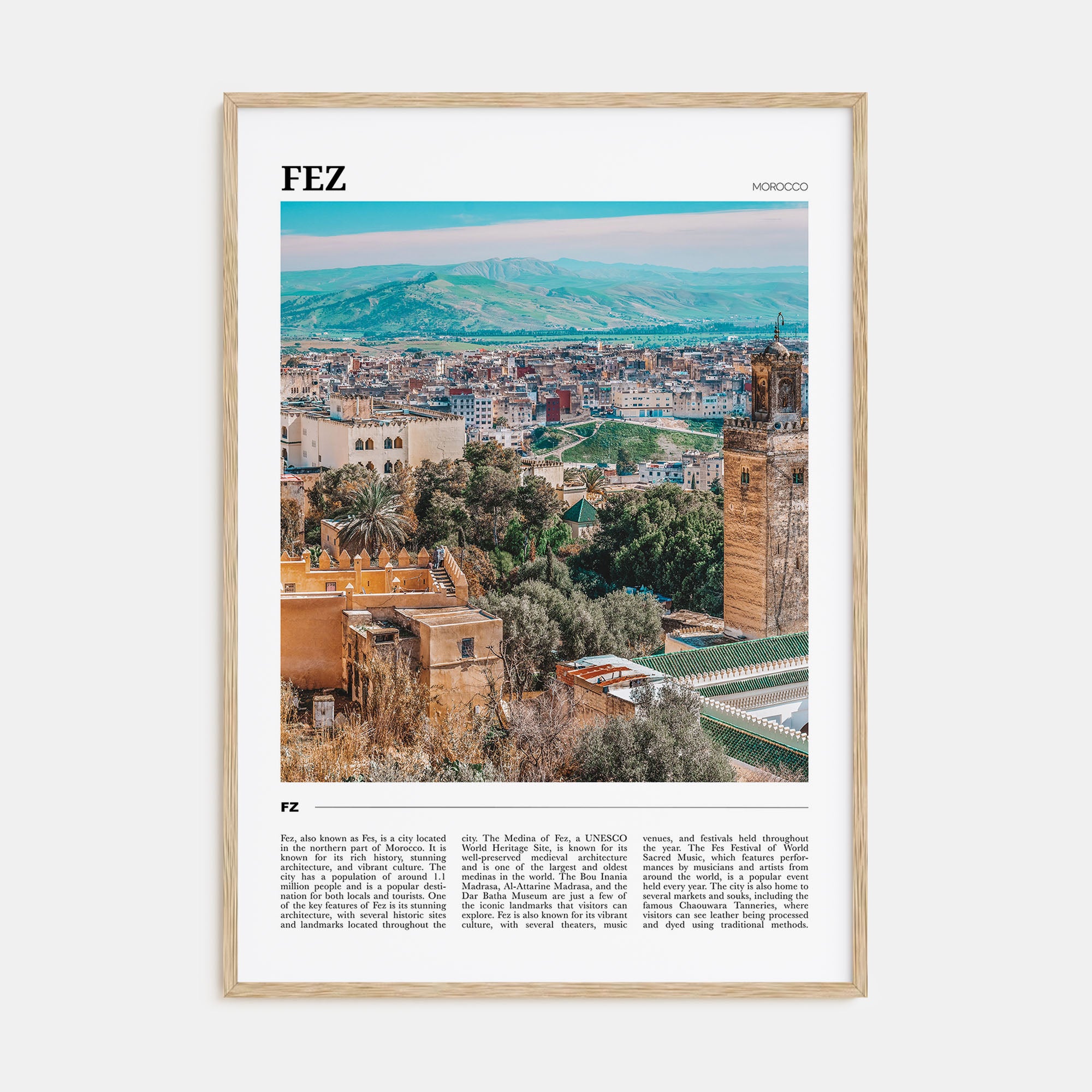 Fez Travel Color Poster