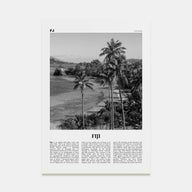 Fiji Travel B&W No 1 Poster