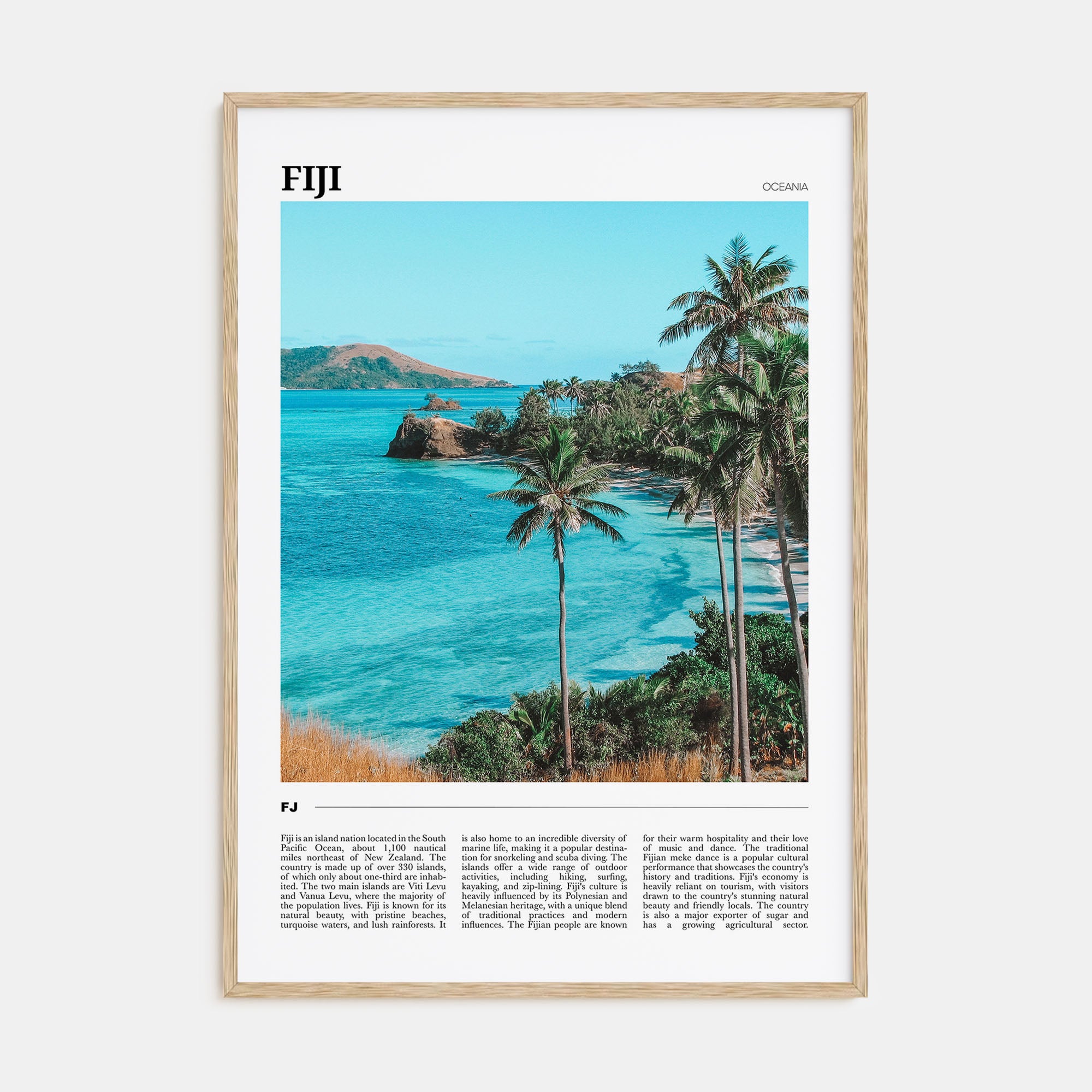 Fiji Travel Color Poster
