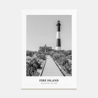 Fire Island Portrait B&W Poster