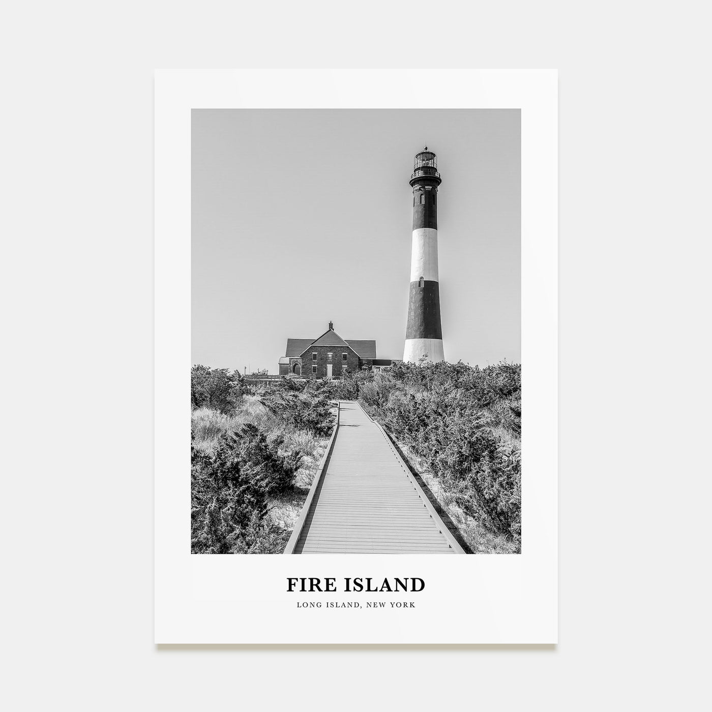 Fire Island Portrait B&W Poster