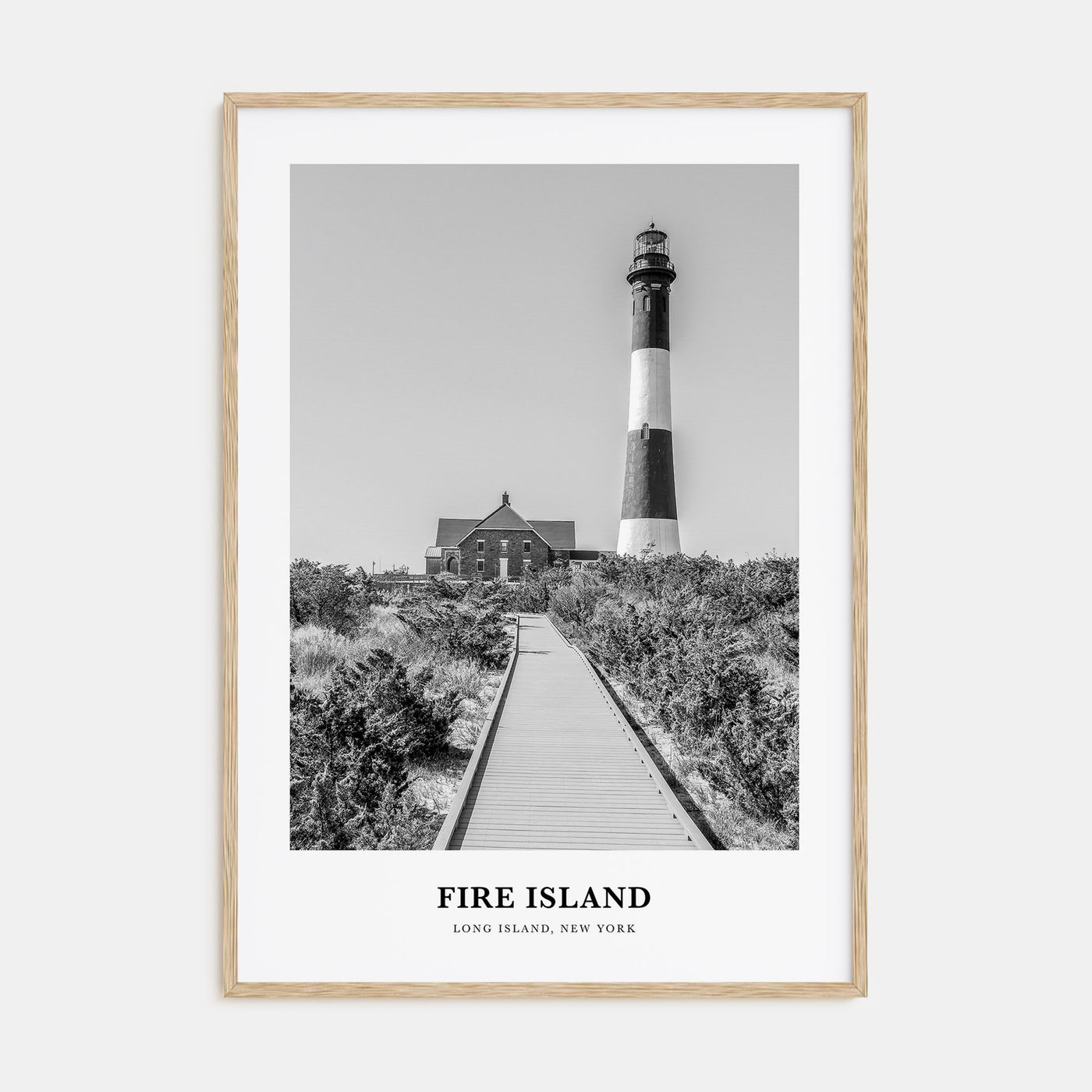 Fire Island Portrait B&W Poster