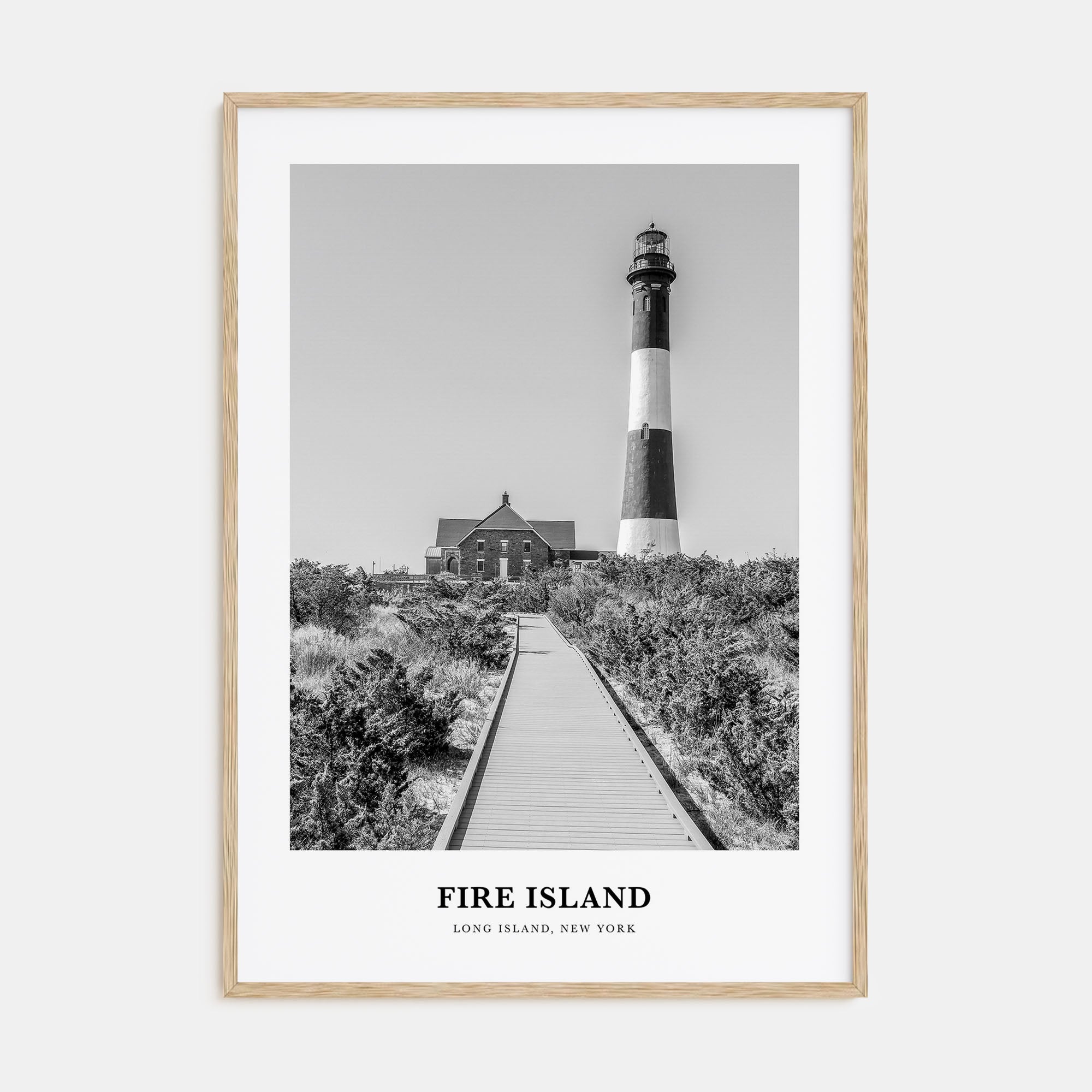 Fire Island Portrait B&W Poster