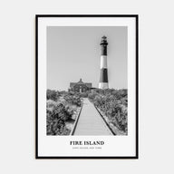 Fire Island Portrait B&W Poster