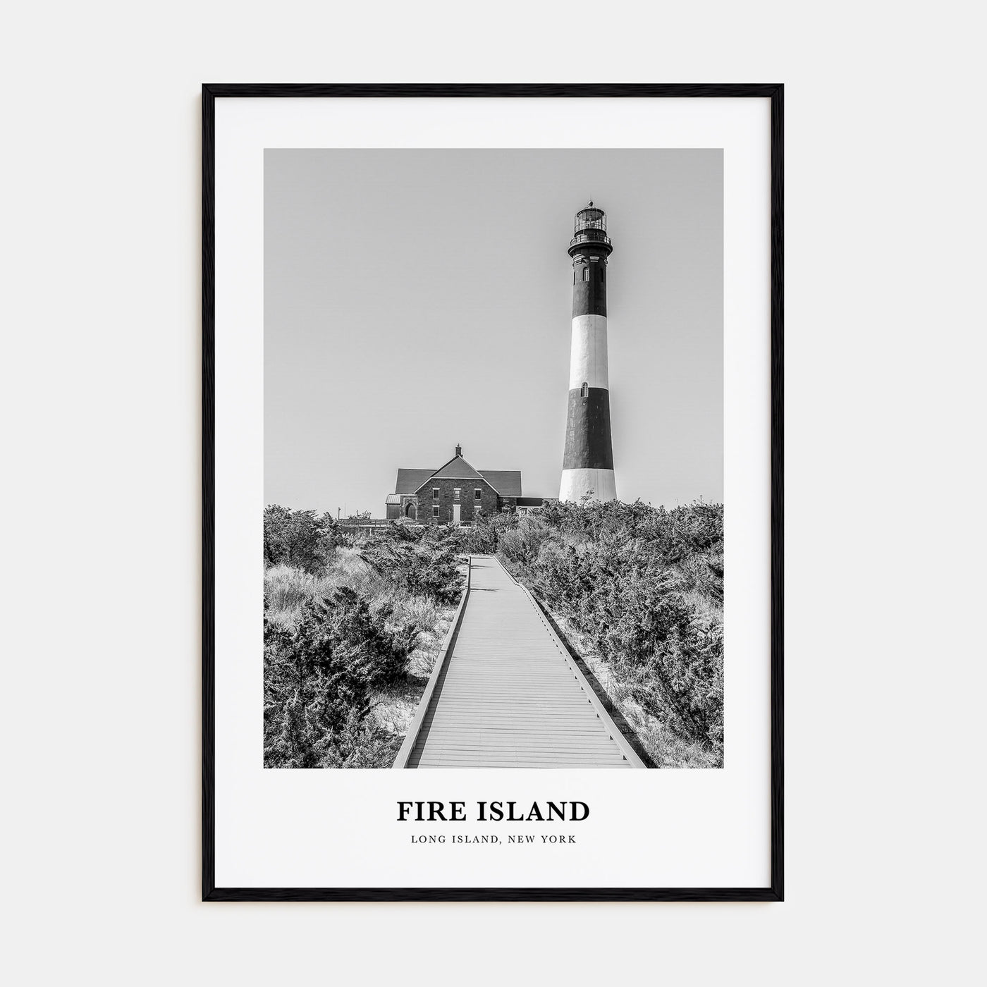 Fire Island Portrait B&W Poster