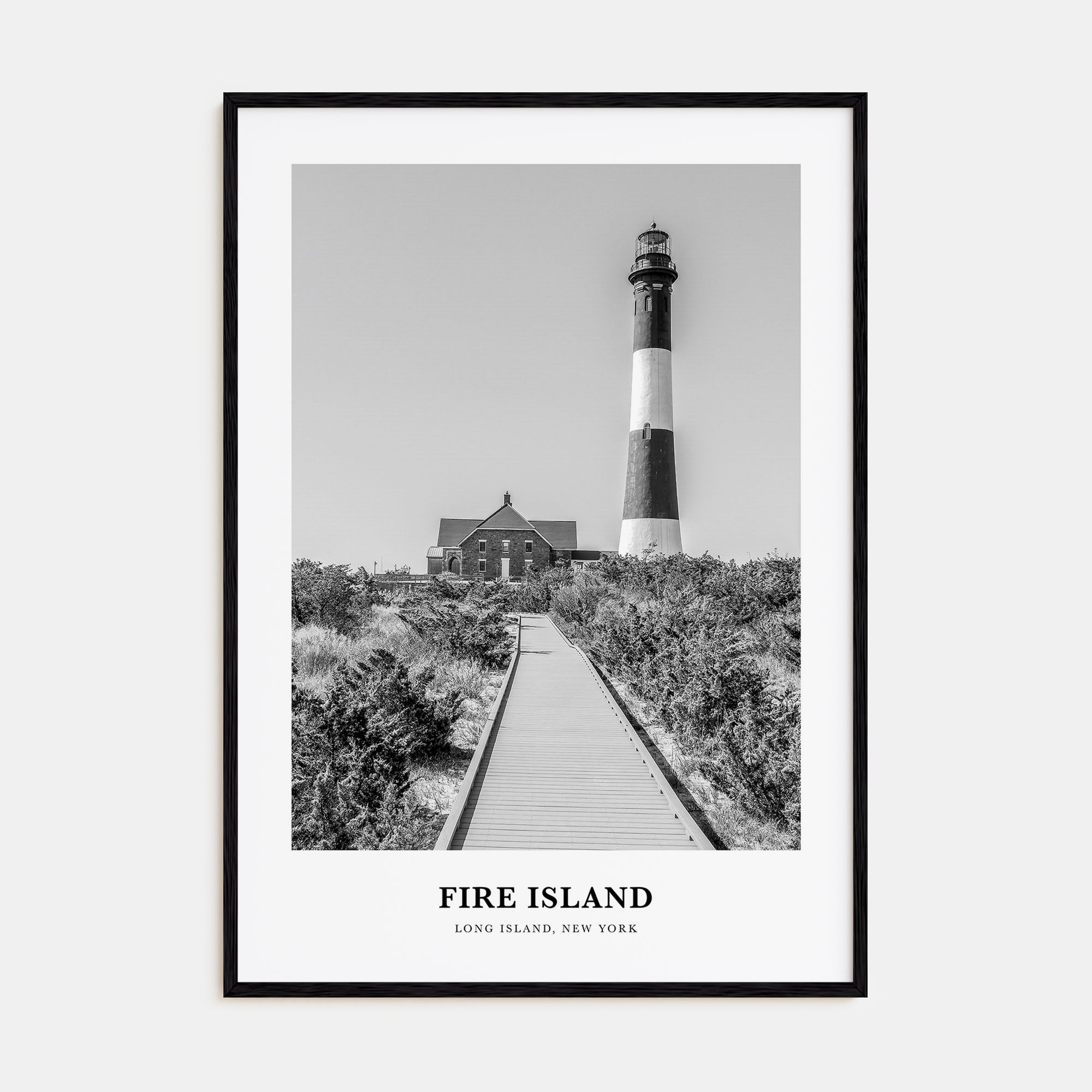Fire Island Portrait B&W Poster