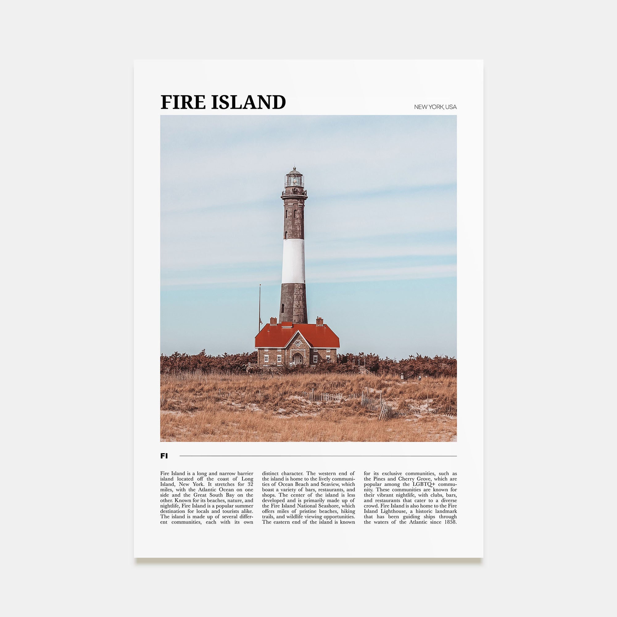 Fire Island Travel Color No 1 Poster