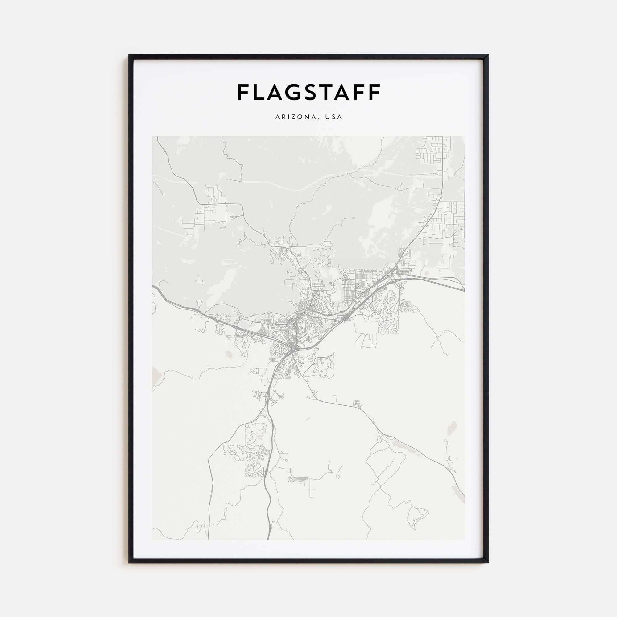 Flagstaff Map Portrait Poster