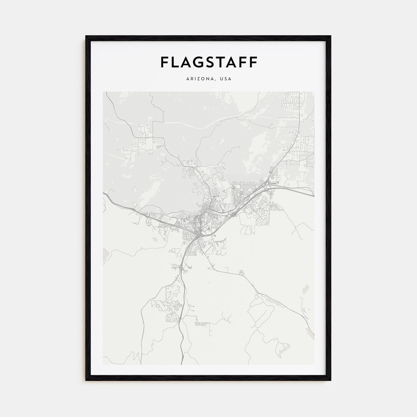 Flagstaff Map Portrait Poster