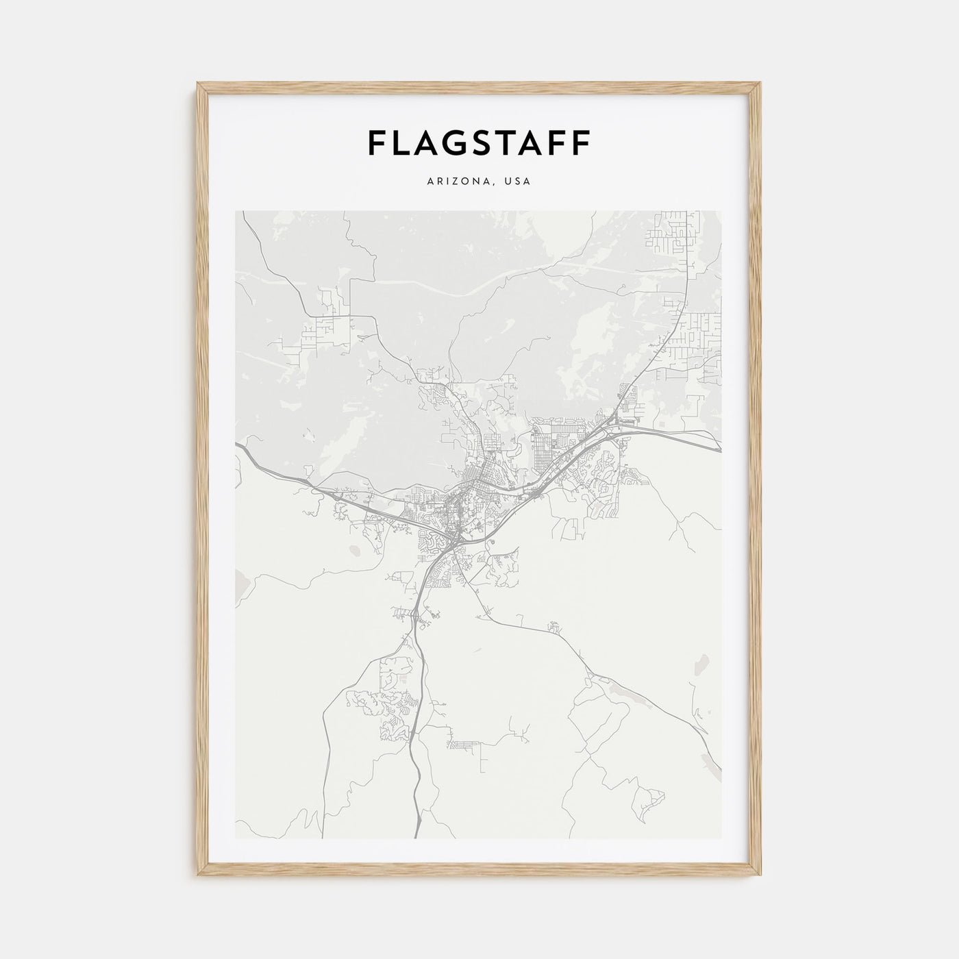Flagstaff Map Portrait Poster