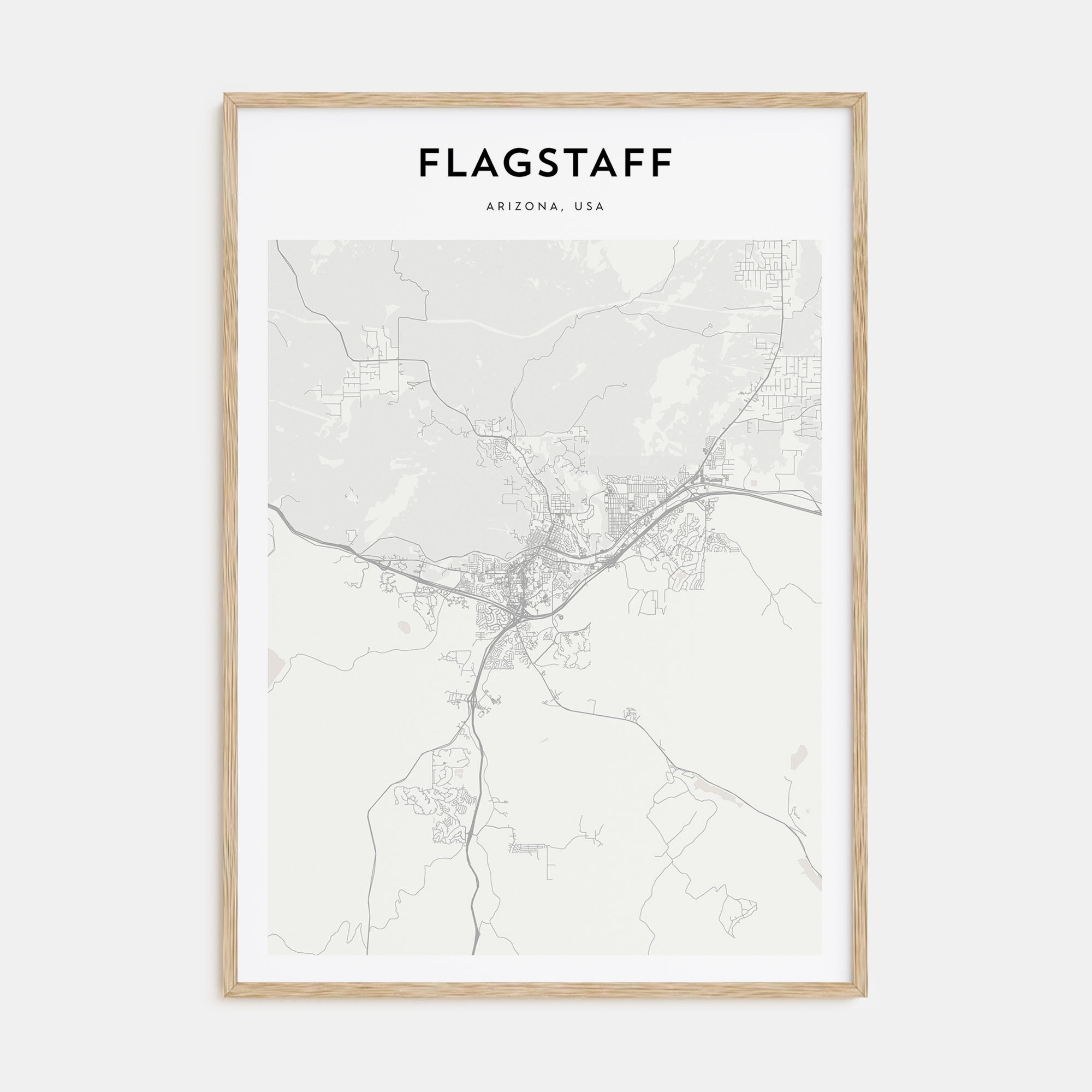 Flagstaff Map Portrait Poster