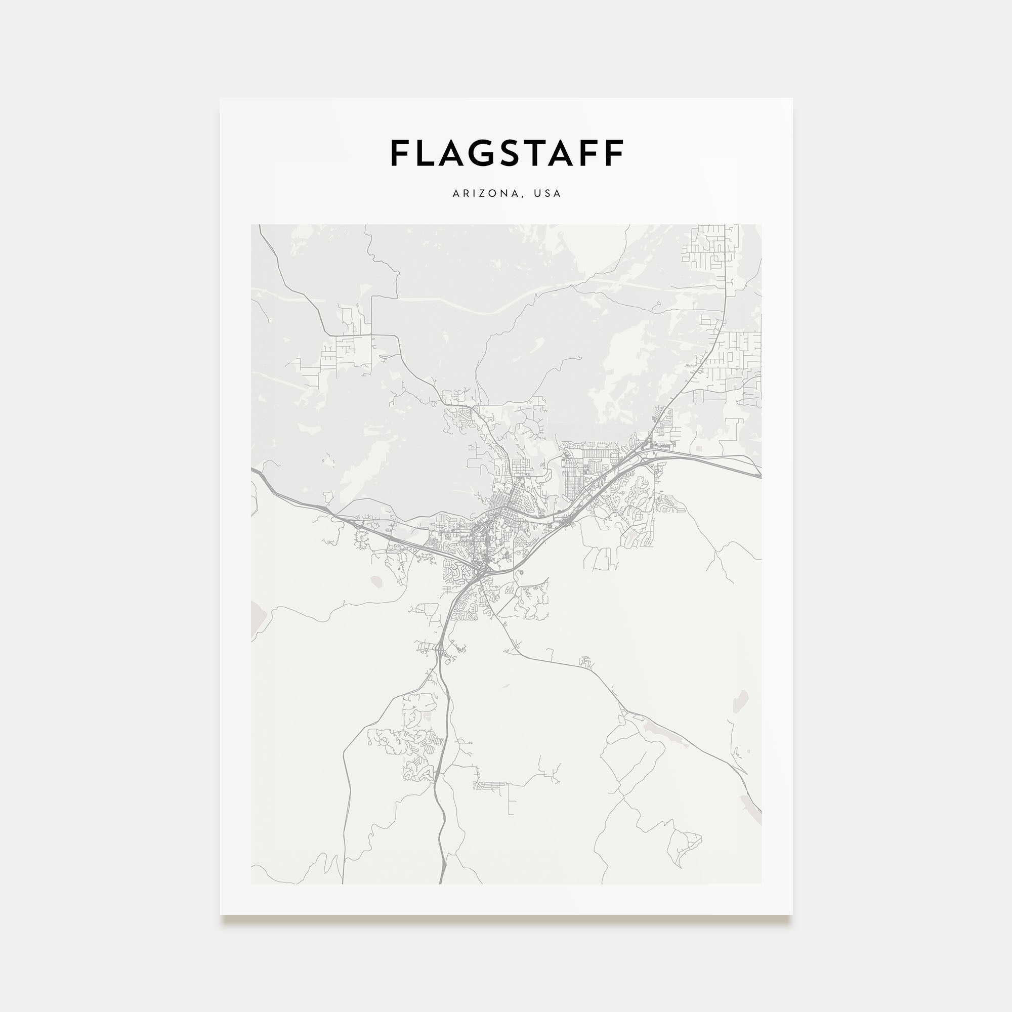 Flagstaff Map Portrait Poster